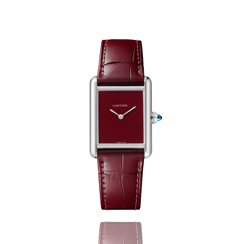 Cartier Tank Burgundy - Vendue